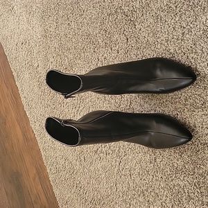 Wedge Faux Leather Booties